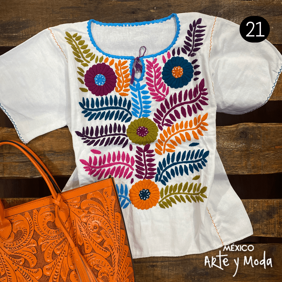 Blusa Chaleco Rococo - MÉXICO ARTE Y MODA - Blusa Bordada