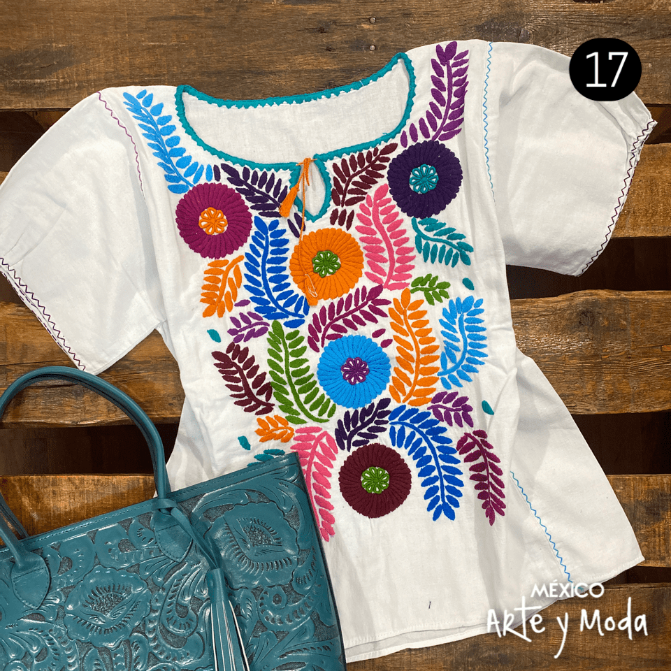 Blusa Chaleco Rococo - MÉXICO ARTE Y MODA - Blusa Bordada