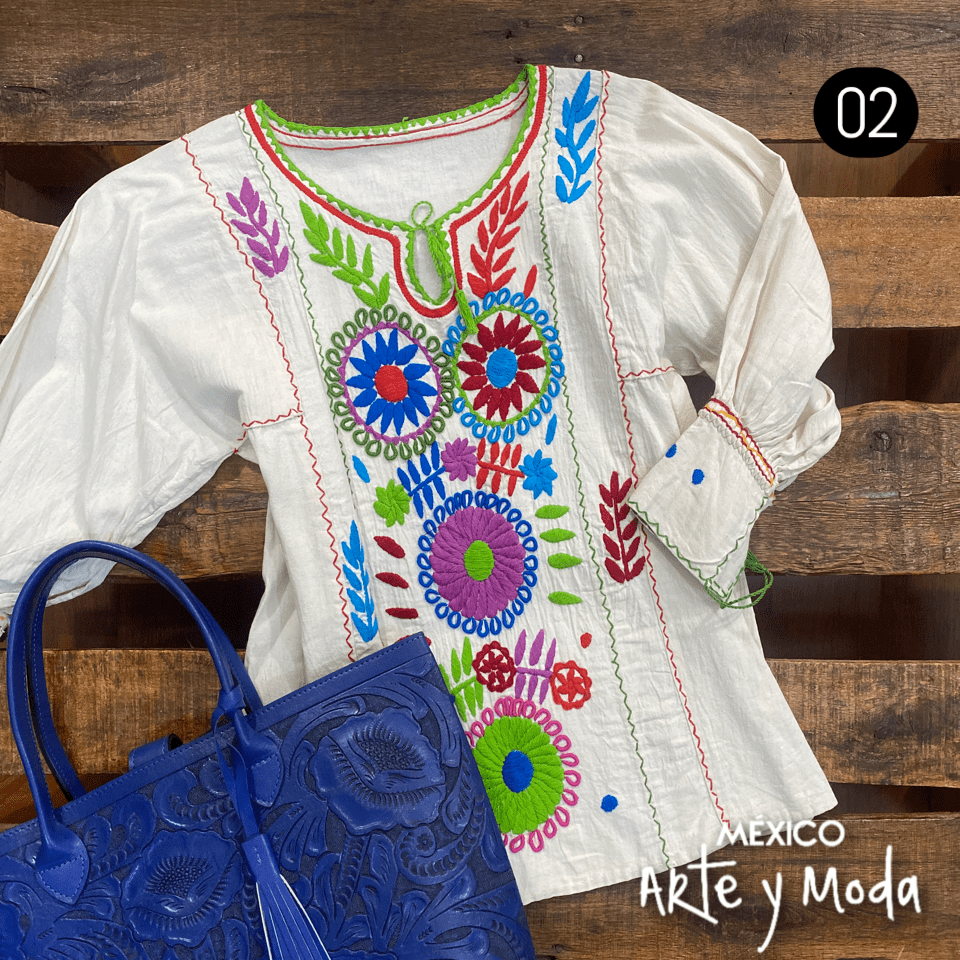 Blusa Chaleco Rococo - MÉXICO ARTE Y MODA - Blusa Bordada