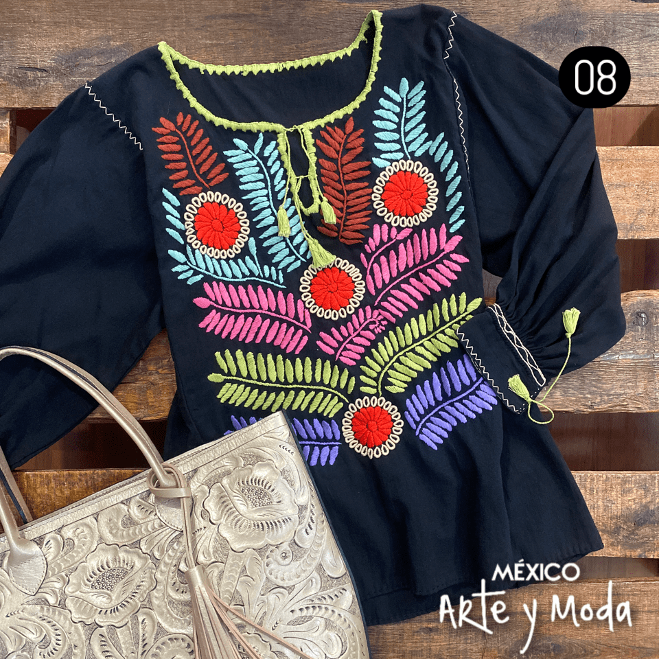 Blusa Chaleco Rococo - MÉXICO ARTE Y MODA - Blusa Bordada