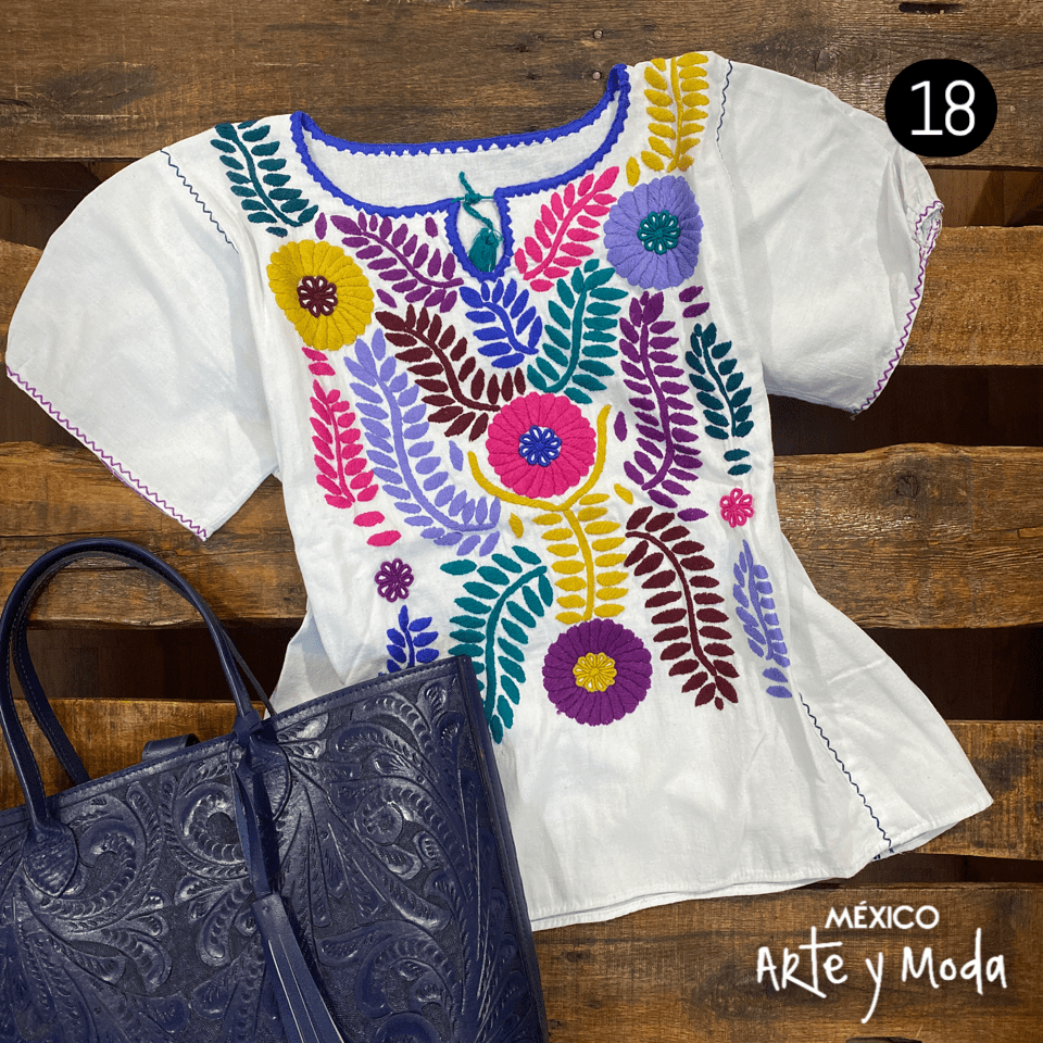 Blusa Chaleco Rococo - MÉXICO ARTE Y MODA - Blusa Bordada