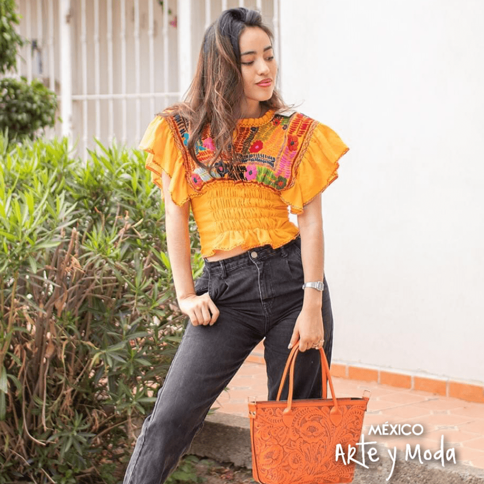 Blusa Corta Rococo - MÉXICO ARTE Y MODA - Crop Top