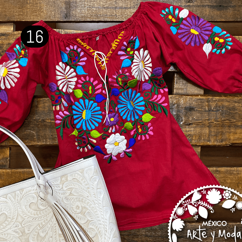 Blusa Jareta CHICA - MÉXICO ARTE Y MODA - Blusa Bordada