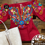 Blusa Jareta CHICA - MÉXICO ARTE Y MODA - Blusa Bordada