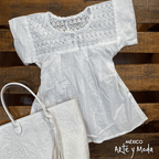 Blusa Manta Calada - MÉXICO ARTE Y MODA - Blusa Lisa