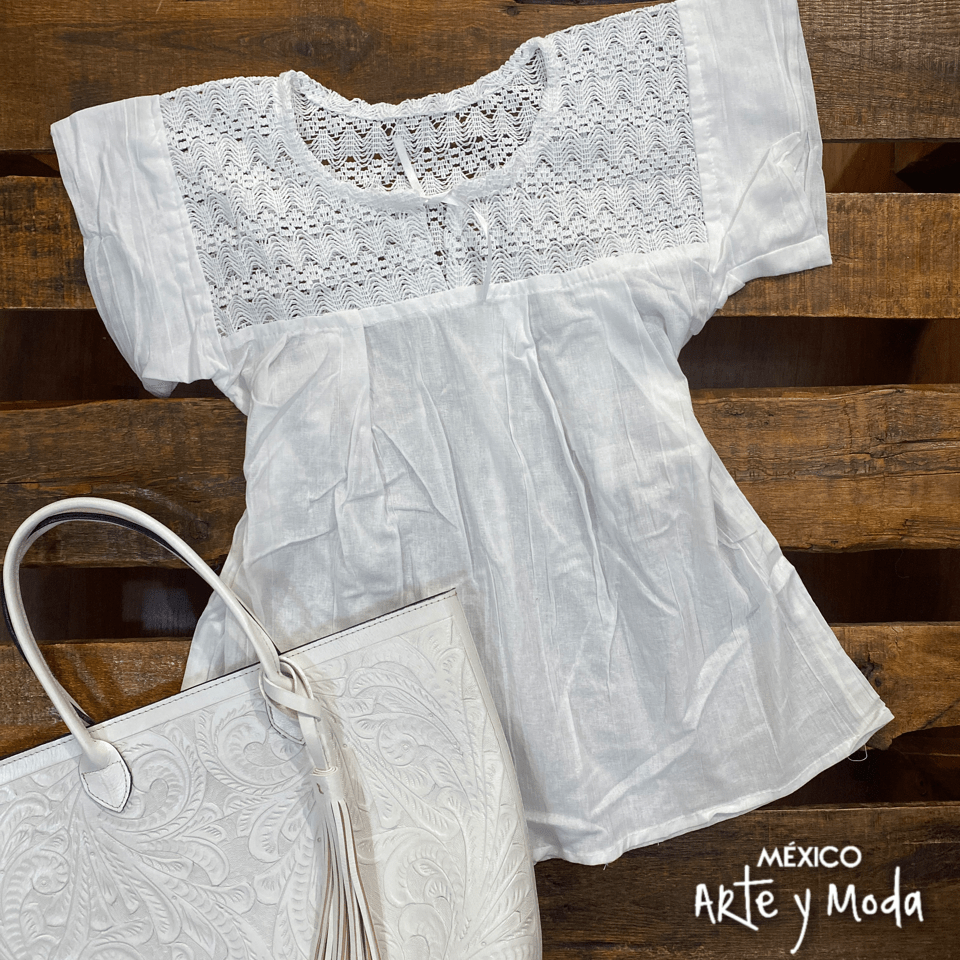 Blusa Manta Calada - MÉXICO ARTE Y MODA - Blusa Lisa