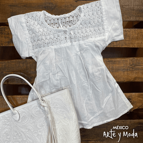 Blusa Manta Calada - MÉXICO ARTE Y MODA - Blusa Lisa