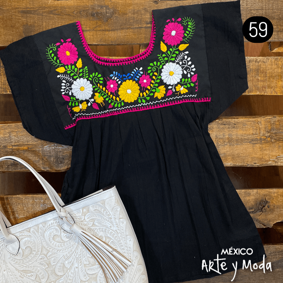 Blusa Margaritas - MÉXICO ARTE Y MODA - Blusa Bordada