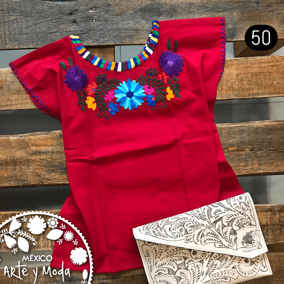 Blusa Ocosingo Fina - MÉXICO ARTE Y MODA - Blusa Bordada