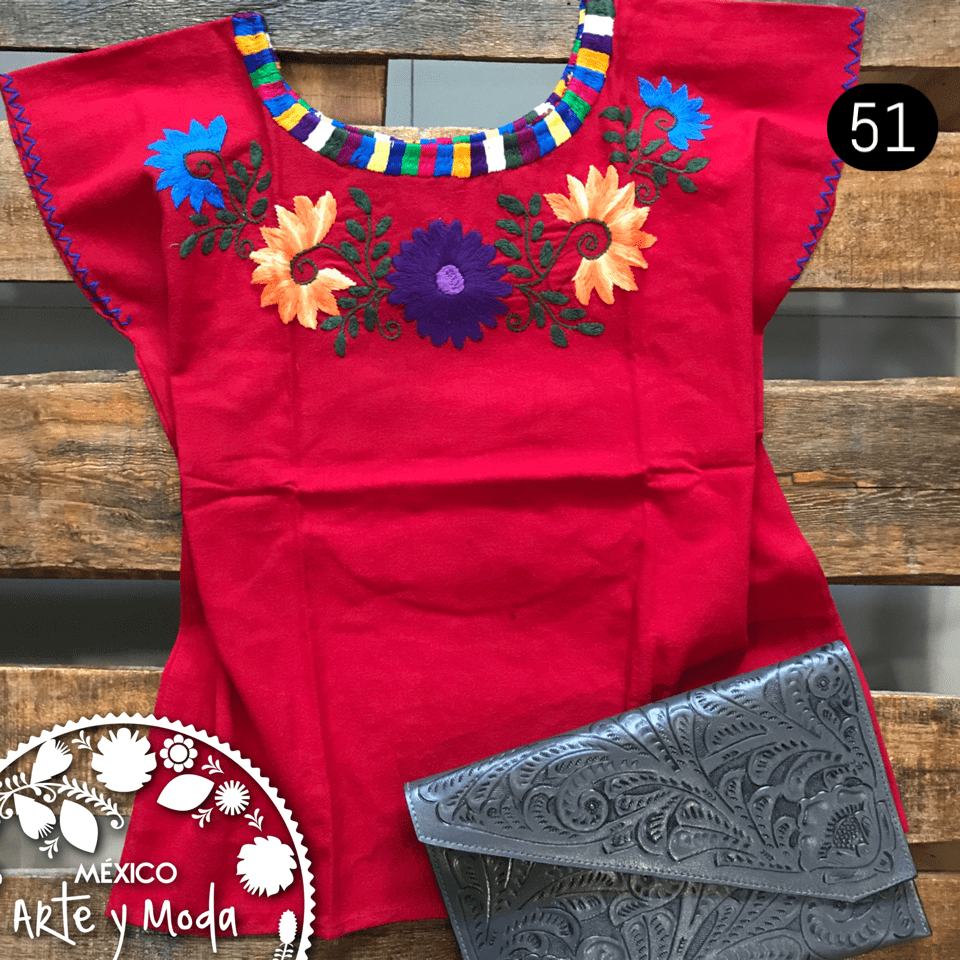 Blusa Ocosingo Fina - MÉXICO ARTE Y MODA - Blusa Bordada