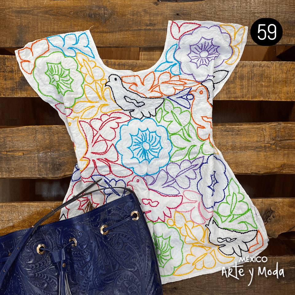 Blusa Pespunte - MÉXICO ARTE Y MODA - Blusa Bordada
