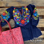 Blusa Poblana - MÉXICO ARTE Y MODA - Blusa Bordada