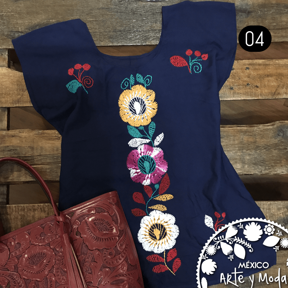 Blusa Rayon Pata de Gallo - MÉXICO ARTE Y MODA - Blusa Bordada