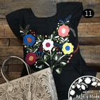Blusa Rayon Pata de Gallo - MÉXICO ARTE Y MODA - Blusa Bordada