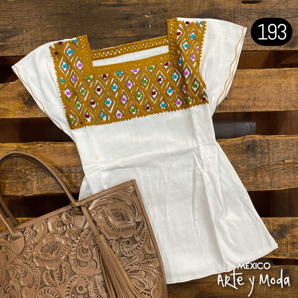 Blusa Rombos - MÉXICO ARTE Y MODA - Blusa Bordada