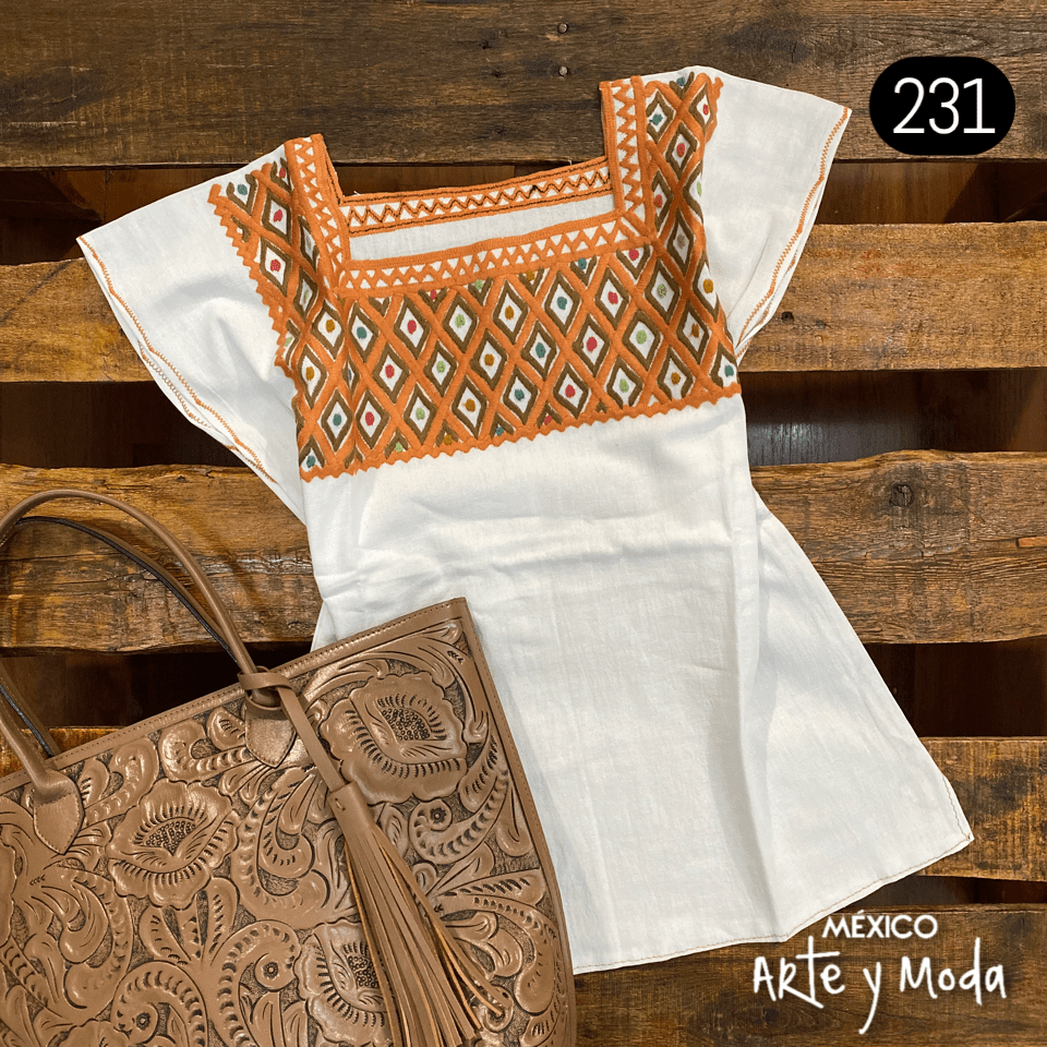 Blusa Rombos - MÉXICO ARTE Y MODA - Blusa Bordada