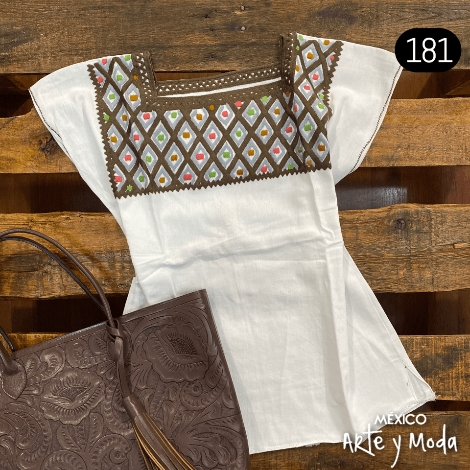 Blusa Rombos - MÉXICO ARTE Y MODA - Blusa Bordada