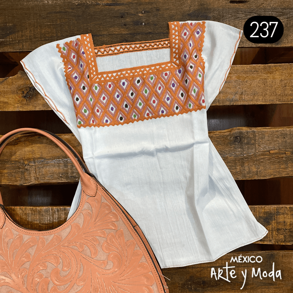 Blusa Rombos - MÉXICO ARTE Y MODA - Blusa Bordada