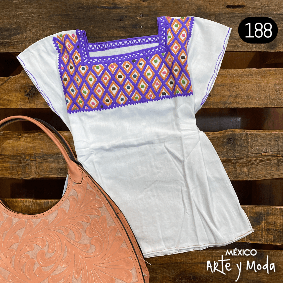 Blusa Rombos - MÉXICO ARTE Y MODA - Blusa Bordada