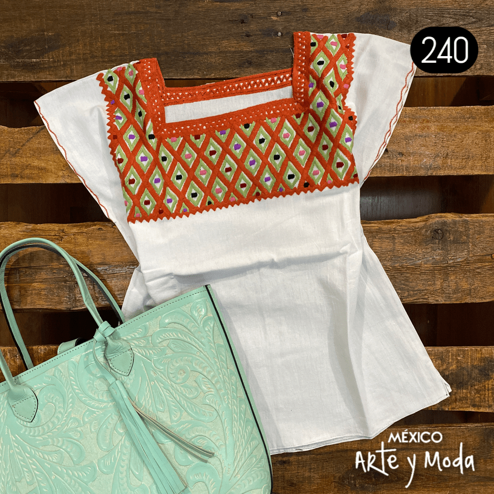 Blusa Rombos - MÉXICO ARTE Y MODA - Blusa Bordada