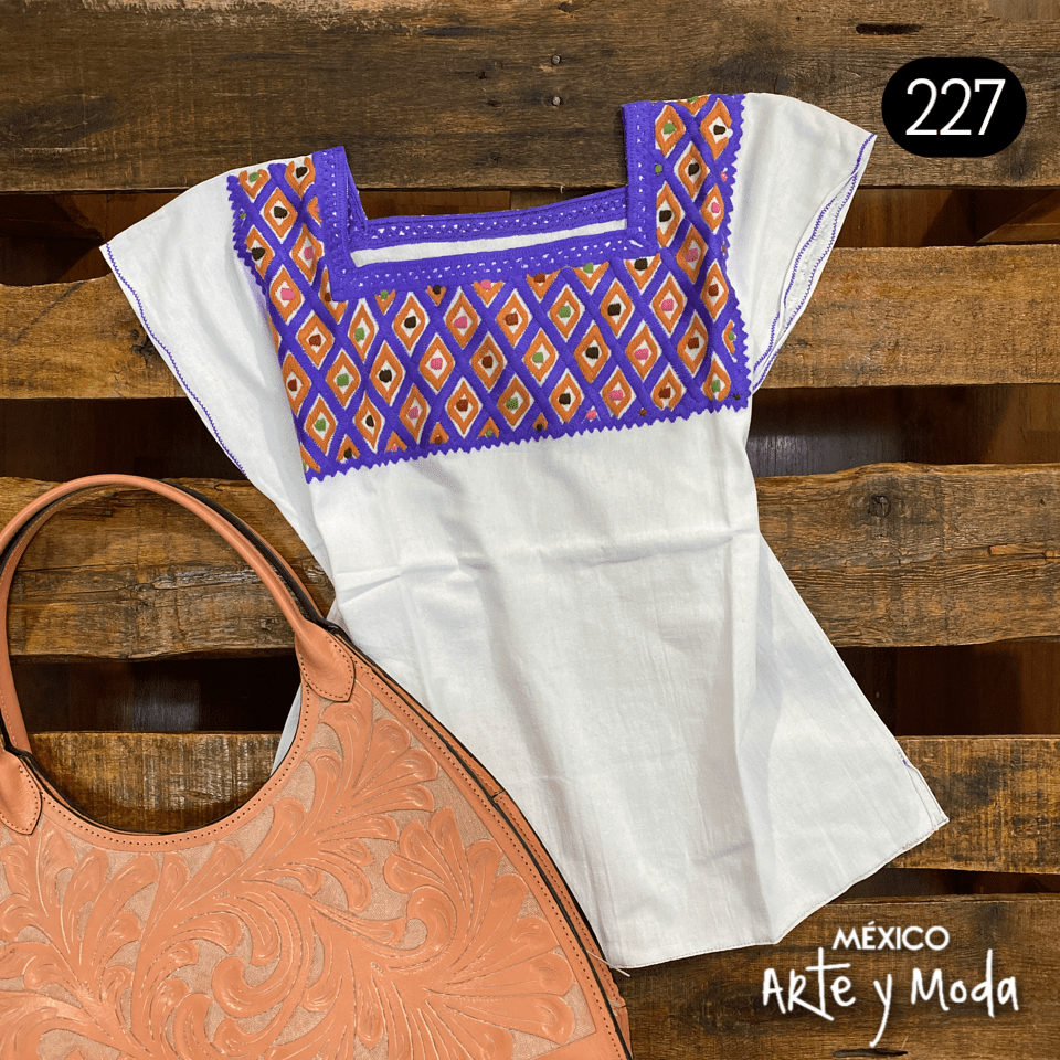Blusa Rombos - MÉXICO ARTE Y MODA - Blusa Bordada