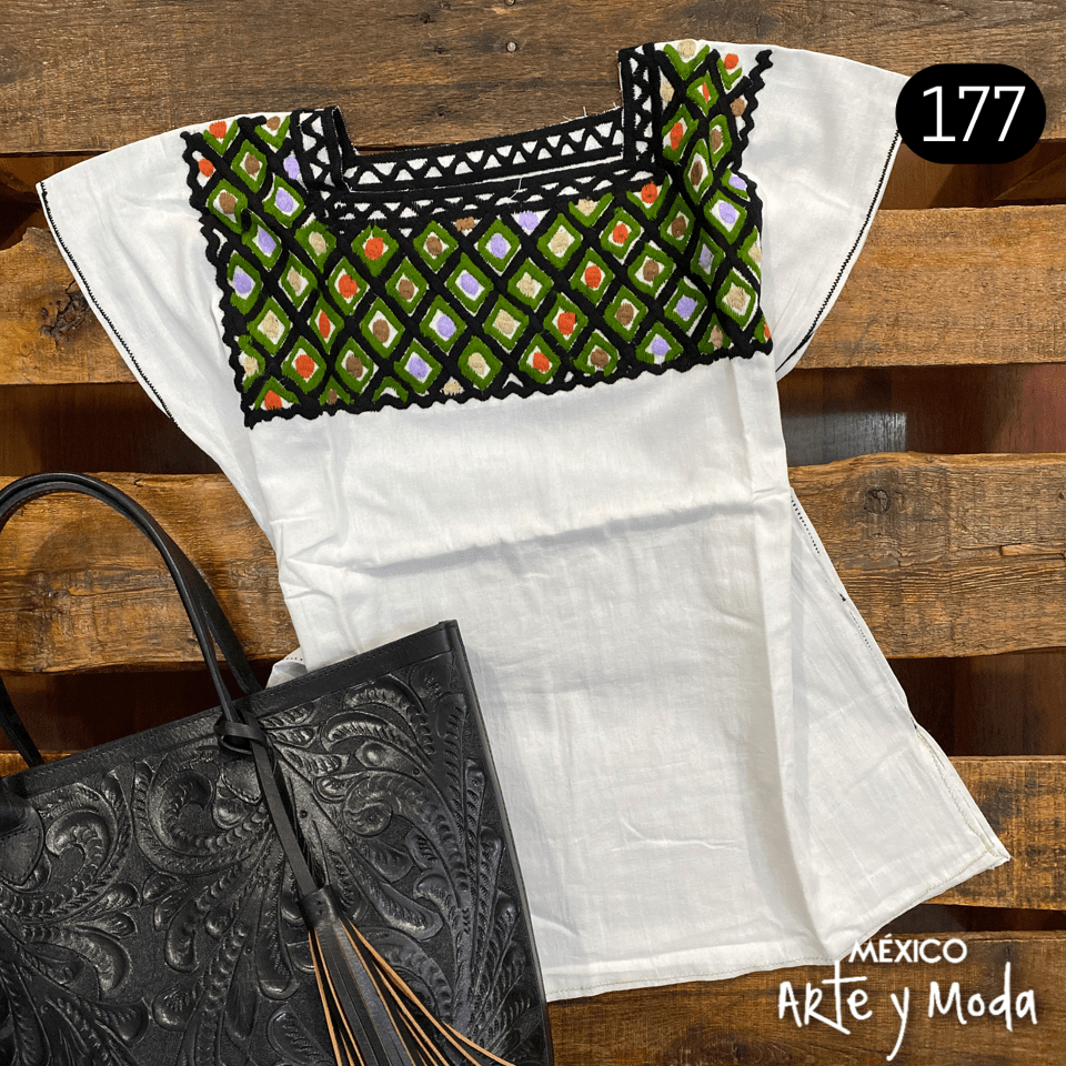Blusa Rombos - MÉXICO ARTE Y MODA - Blusa Bordada
