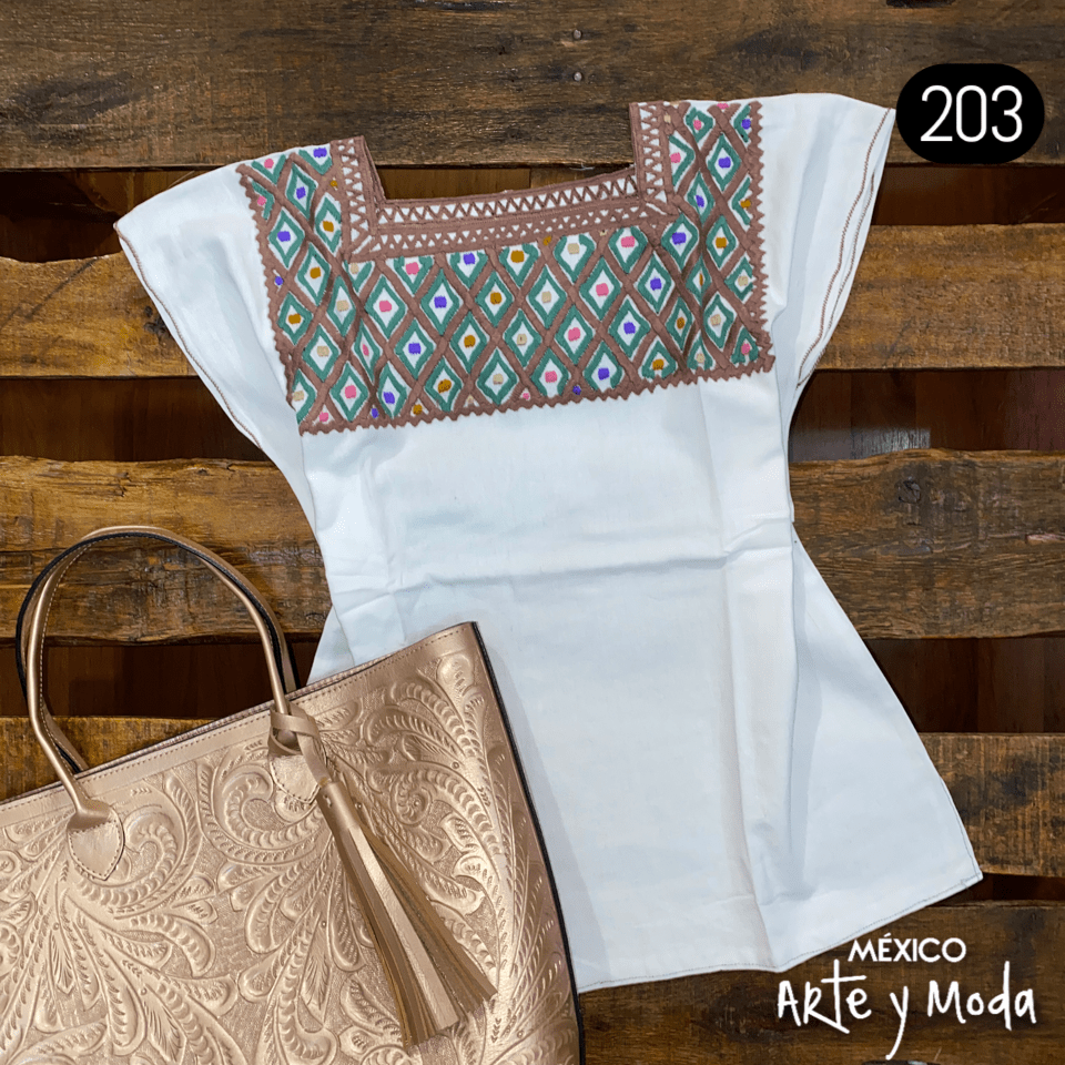 Blusa Rombos - MÉXICO ARTE Y MODA - Blusa Bordada