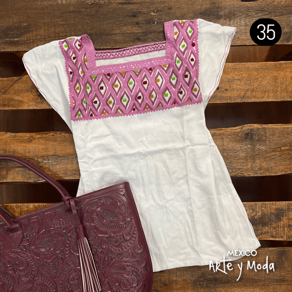 Blusa Rombos - MÉXICO ARTE Y MODA - Blusa Bordada