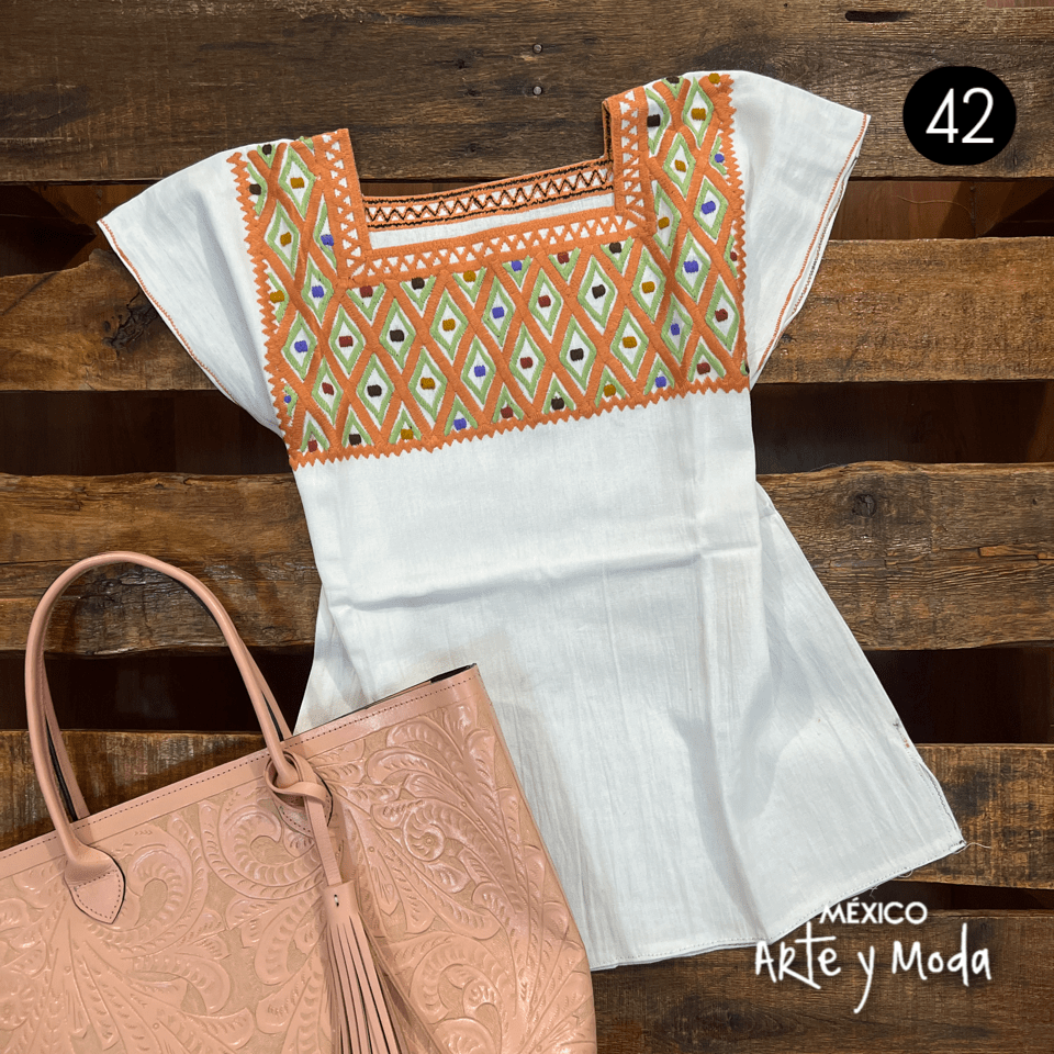 Blusa Rombos - MÉXICO ARTE Y MODA - Blusa Bordada