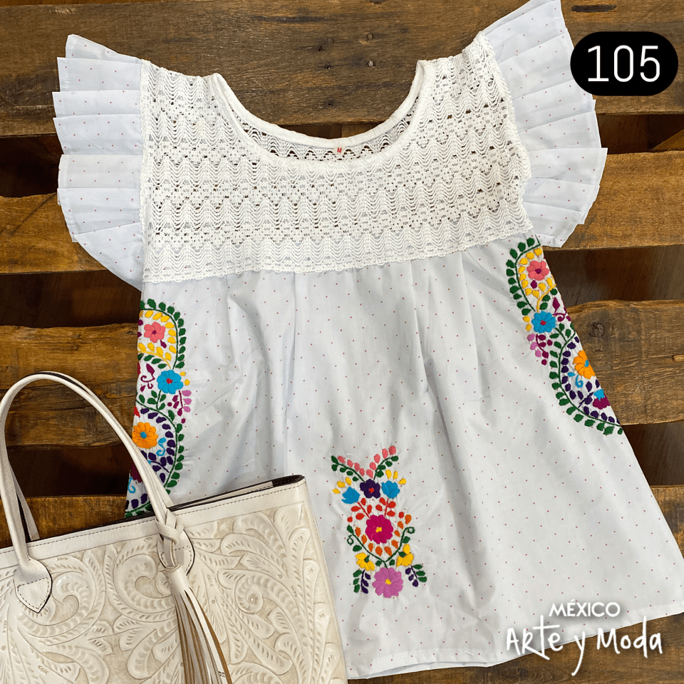 Blusa Tehuacan Moderna - MÉXICO ARTE Y MODA - Blusa Bordada