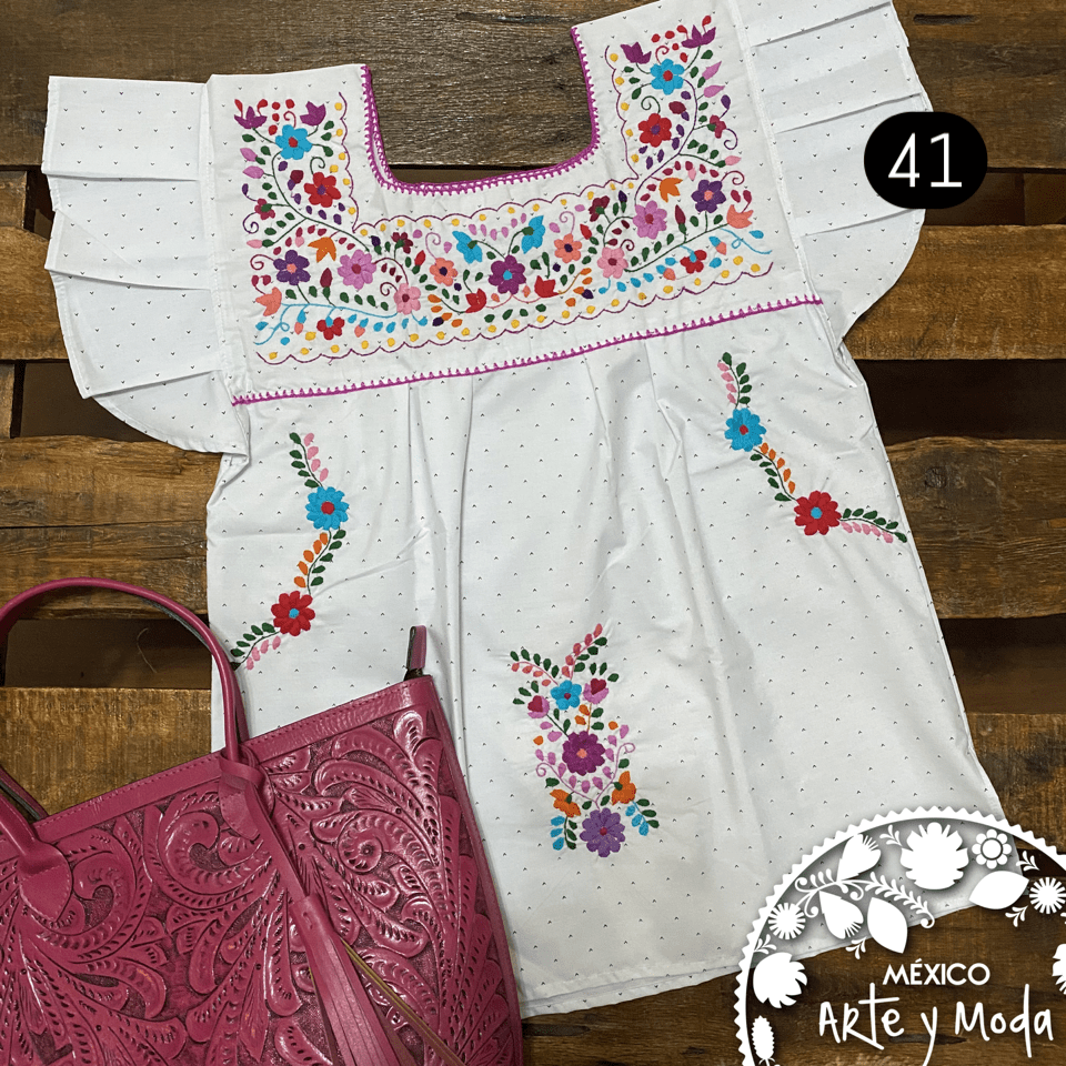 Blusa Tehuacan Moderna - MÉXICO ARTE Y MODA - Blusa Bordada