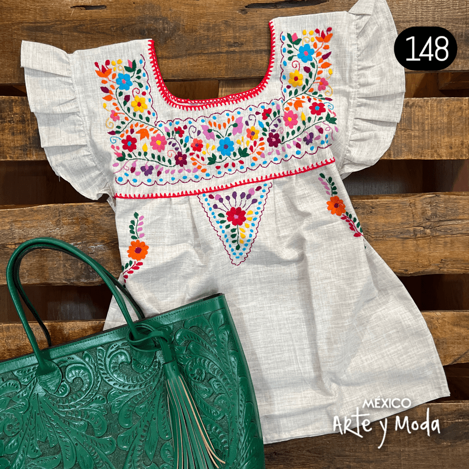 Blusa Tehuacan Moderna - MÉXICO ARTE Y MODA - Blusa Bordada