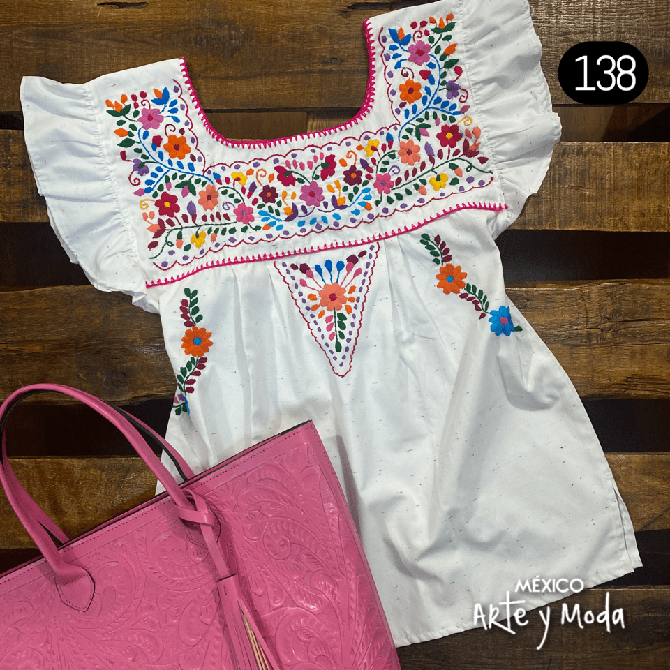 Blusa Tehuacan Moderna - MÉXICO ARTE Y MODA - Blusa Bordada
