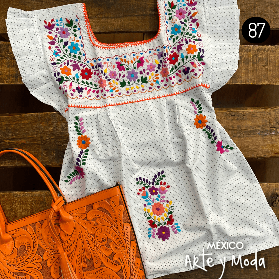 Blusa Tehuacan Moderna - MÉXICO ARTE Y MODA - Blusa Bordada