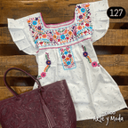 Blusa Tehuacan Moderna - MÉXICO ARTE Y MODA - Blusa Bordada