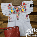Blusa Tehuacan Moderna - MÉXICO ARTE Y MODA - Blusa Bordada