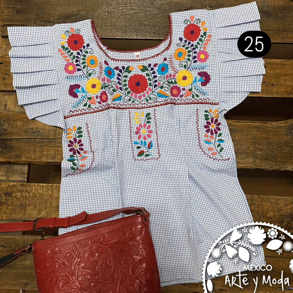 Blusa Tehuacan Moderna - MÉXICO ARTE Y MODA - Blusa Bordada