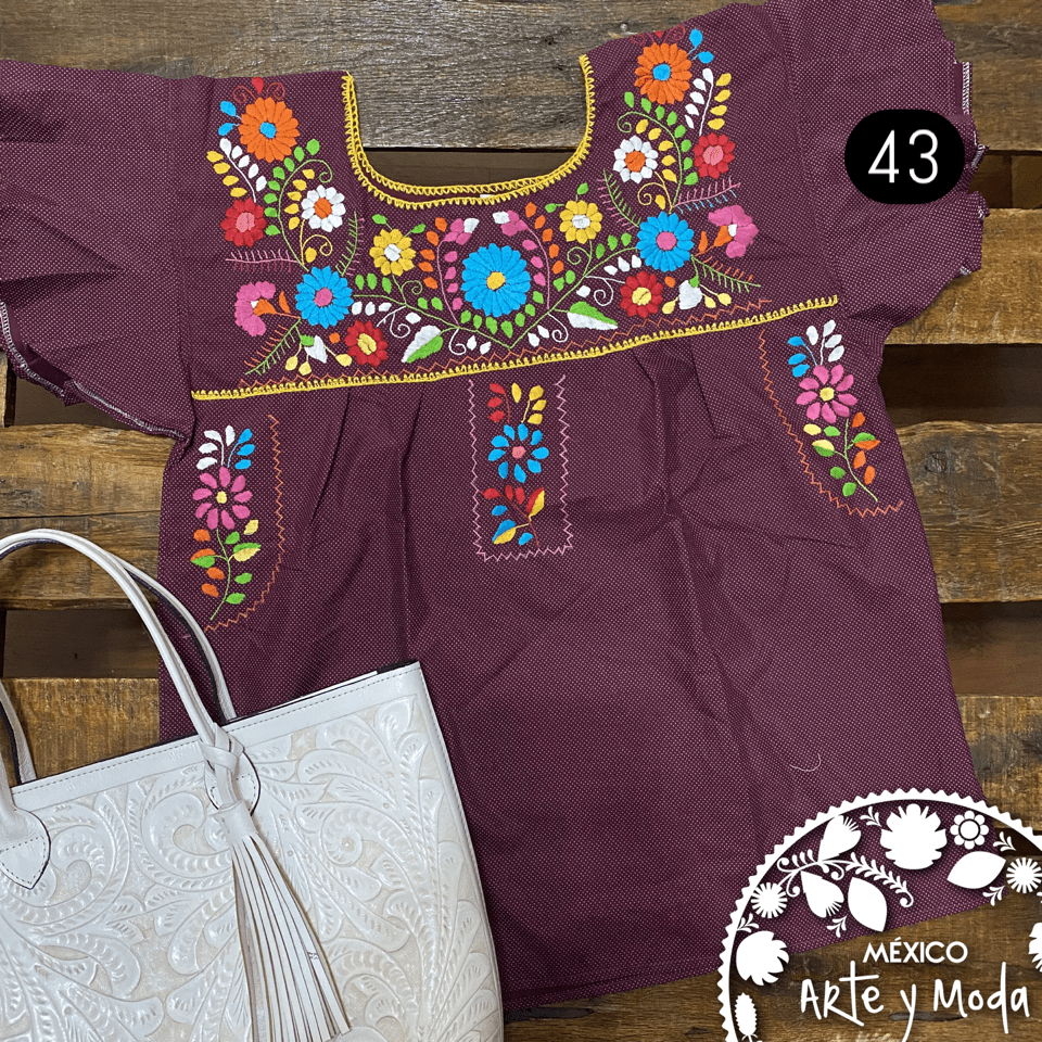 Blusa Tehuacan Moderna - MÉXICO ARTE Y MODA - Blusa Bordada