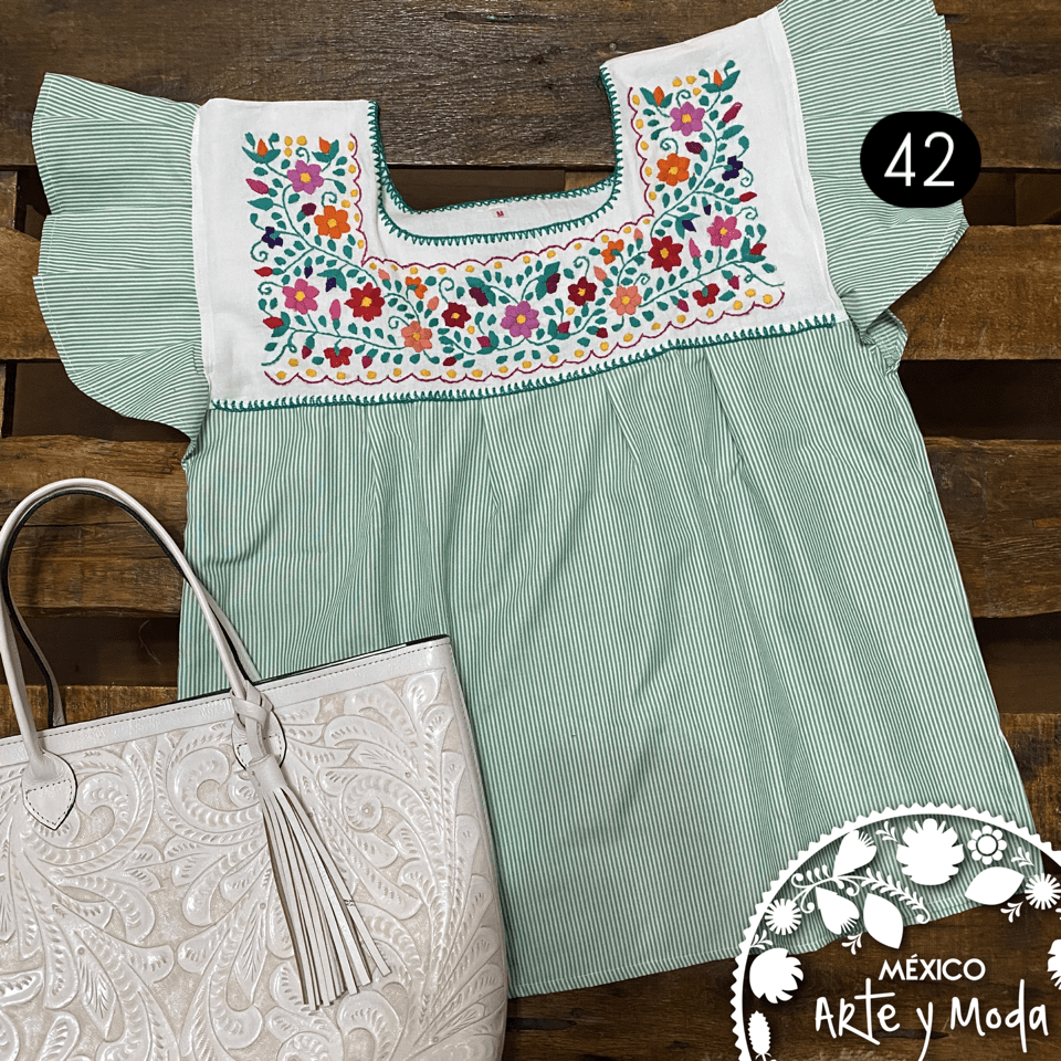 Blusa Tehuacan Moderna - MÉXICO ARTE Y MODA - Blusa Bordada