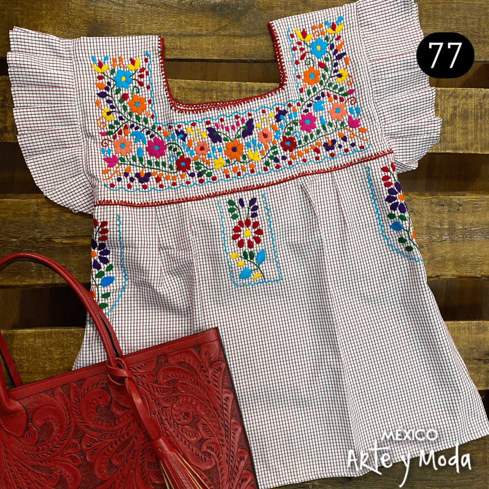 Blusa Tehuacan Moderna - MÉXICO ARTE Y MODA - Blusa Bordada