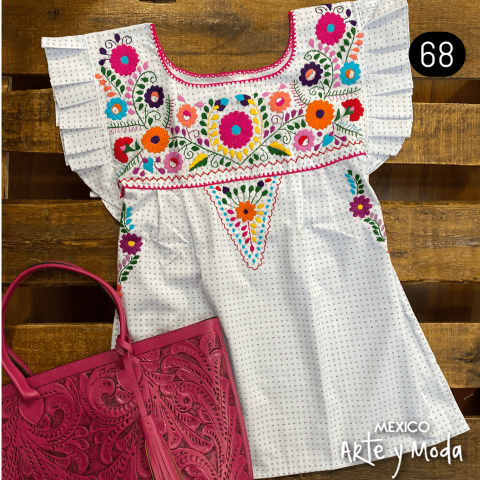 Blusa Tehuacan Moderna - MÉXICO ARTE Y MODA - Blusa Bordada