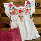 Blusa Tehuacan Moderna - MÉXICO ARTE Y MODA - Blusa Bordada