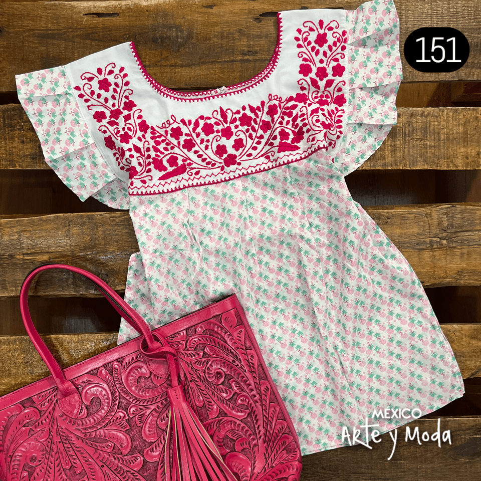 Blusa Tehuacan Moderna - MÉXICO ARTE Y MODA - Blusa Bordada