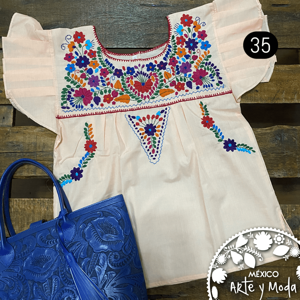 Blusa Tehuacan Moderna - MÉXICO ARTE Y MODA - Blusa Bordada