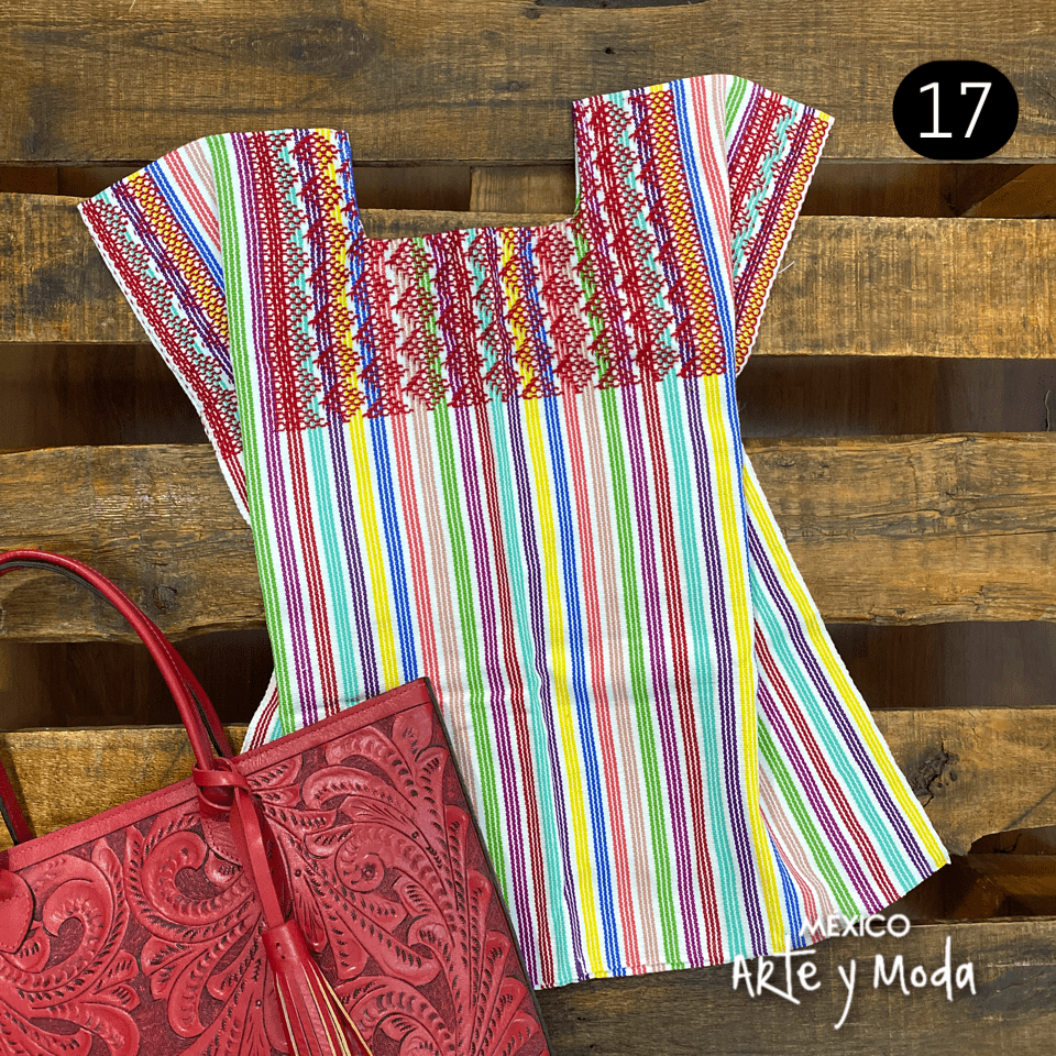 Blusa Telar Chess - MÉXICO ARTE Y MODA - Blusa Bordada