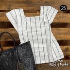 Blusa Telar Deshilado - MÉXICO ARTE Y MODA - Blusa Bordada