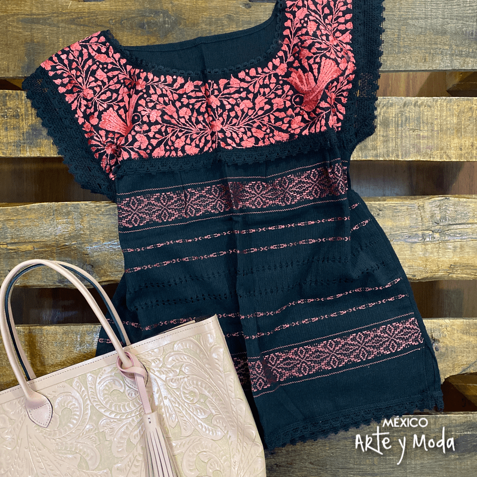 Blusa Telar Paloma - MÉXICO ARTE Y MODA - Blusa Bordada