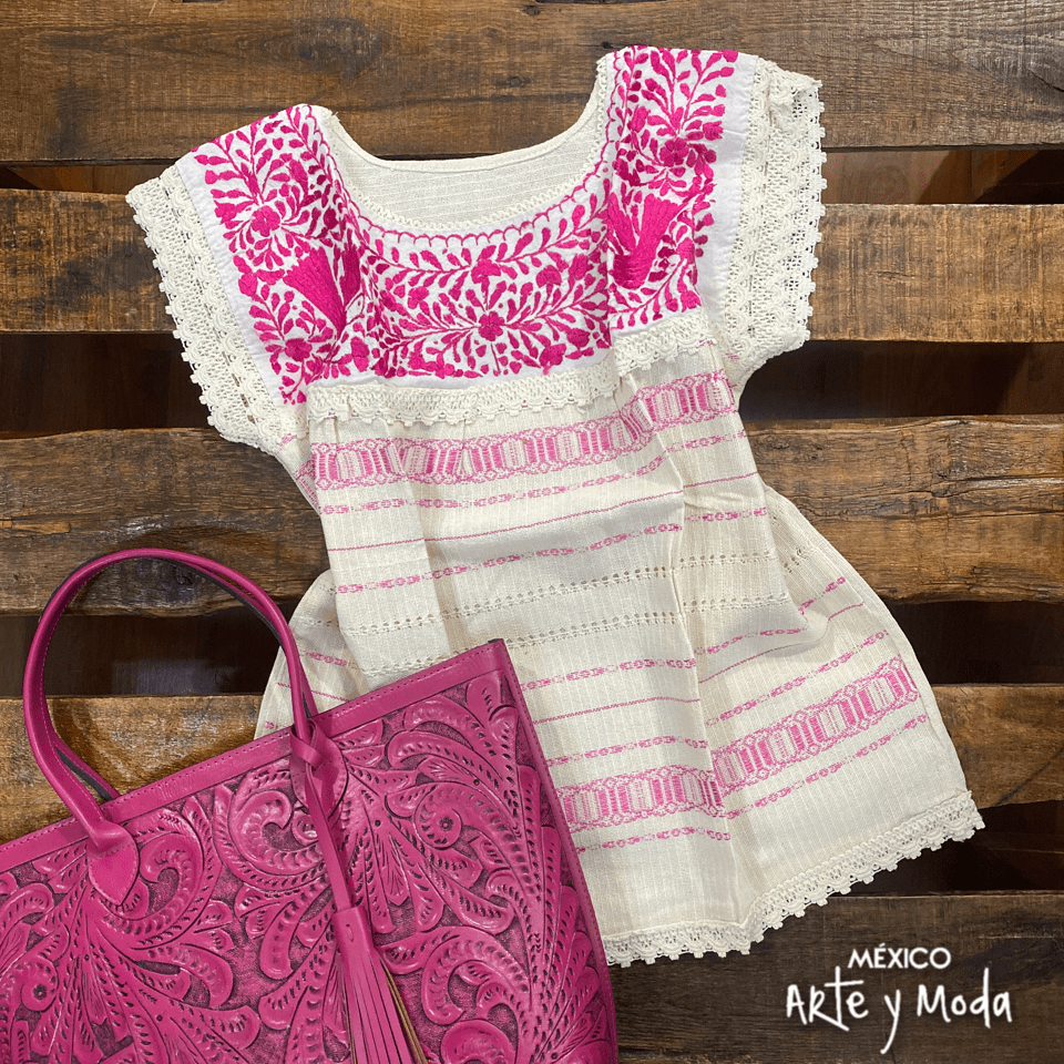 Blusa Telar Paloma - MÉXICO ARTE Y MODA - Blusa Bordada