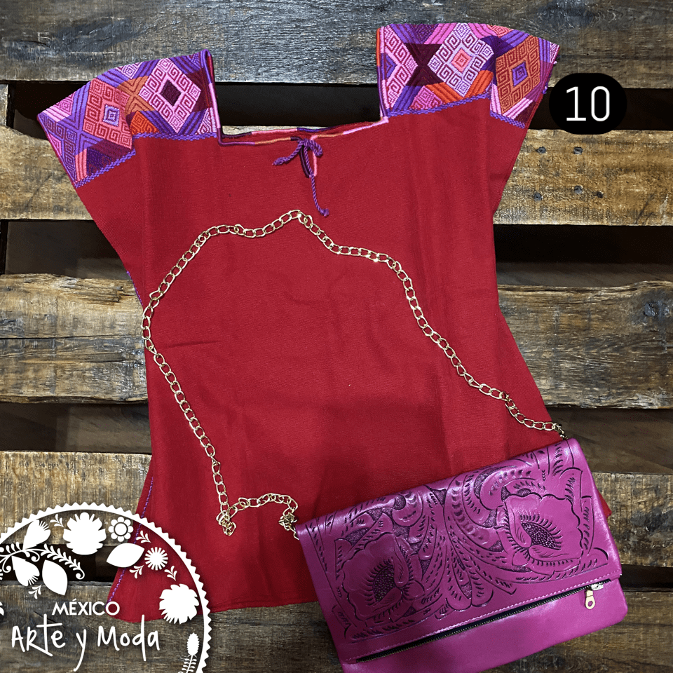 Blusa Telar Santa Rosario - MÉXICO ARTE Y MODA - Blusa Bordada