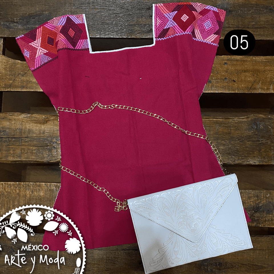 Blusa Telar Santa Rosario - MÉXICO ARTE Y MODA - Blusa Bordada